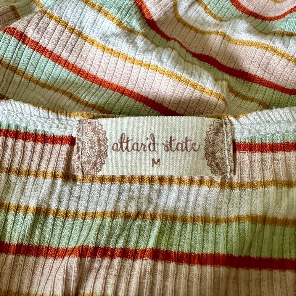 Striped Sundress With Ruffled Straps - Picture 5 of 7